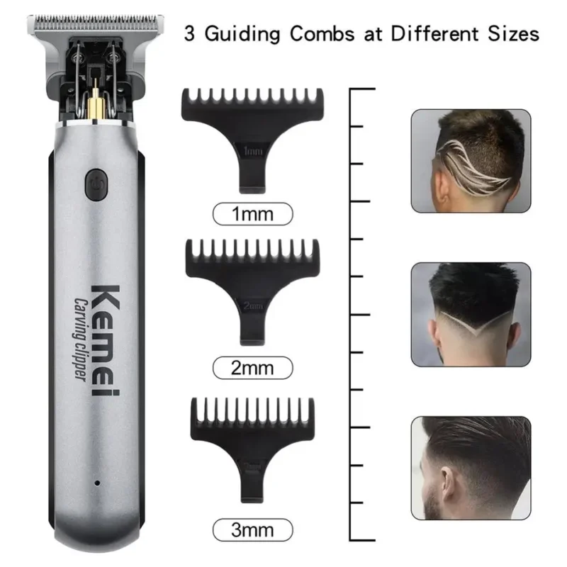 Original Kemei Powerful Hair Clipper For Men Cordless Professional Beard Hair Trimmer Haircut Machine Rechargeable - Image 4