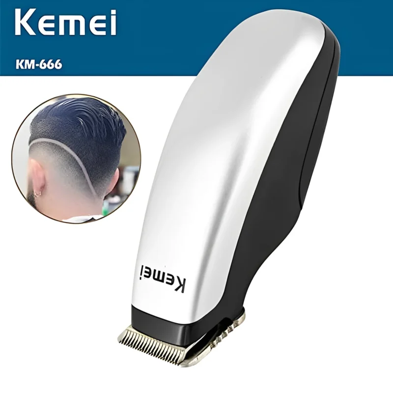 Kemei KM-666 Mini Hair Trimmer – Portable & Lightweight Hair Clipper for Men with Replaceable Battery - Image 5