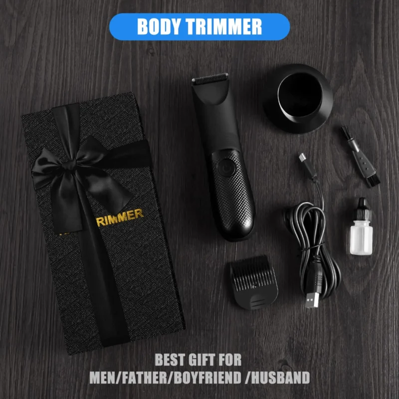 Body Hair Trimmer for Men - Electric Rechargeable Groin & Ball Shaver with Ceramic Blade Heads & Fast Charging - Image 5