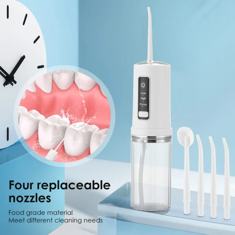 Portable USB Rechargeable Water Flosser - 230ML Dental Water Jet Teeth Cleaner - Image 2