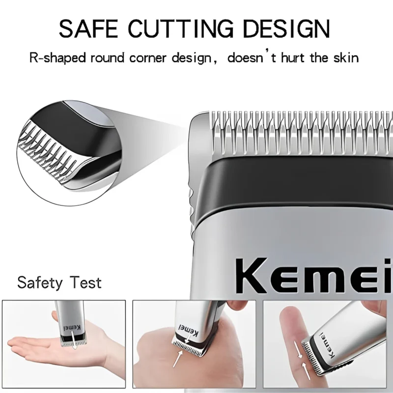 Kemei KM-666 Mini Hair Trimmer – Portable & Lightweight Hair Clipper for Men with Replaceable Battery - Image 6