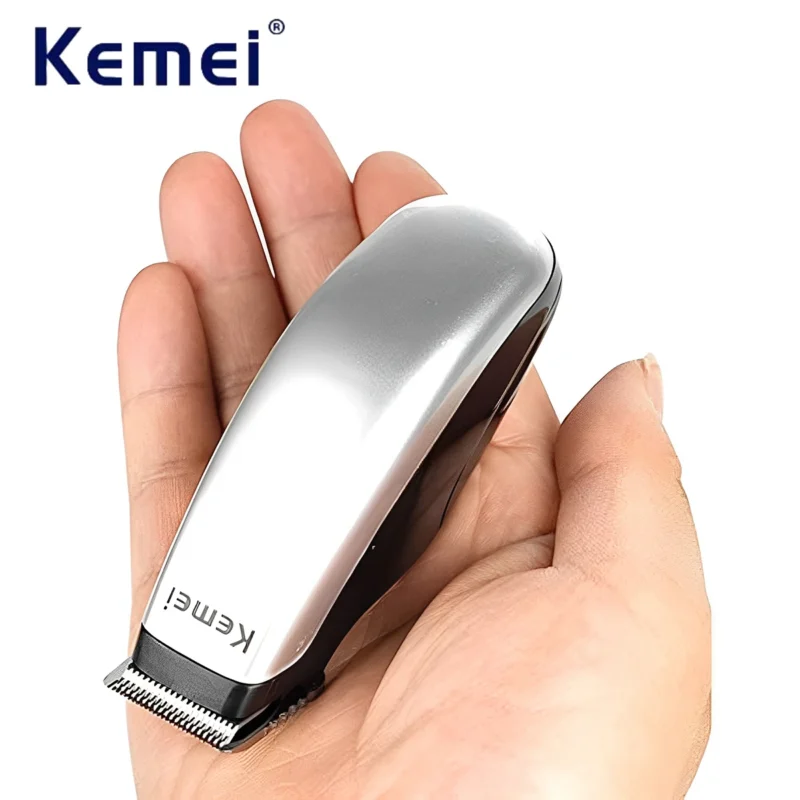 Kemei KM-666 Mini Hair Trimmer – Portable & Lightweight Hair Clipper for Men with Replaceable Battery