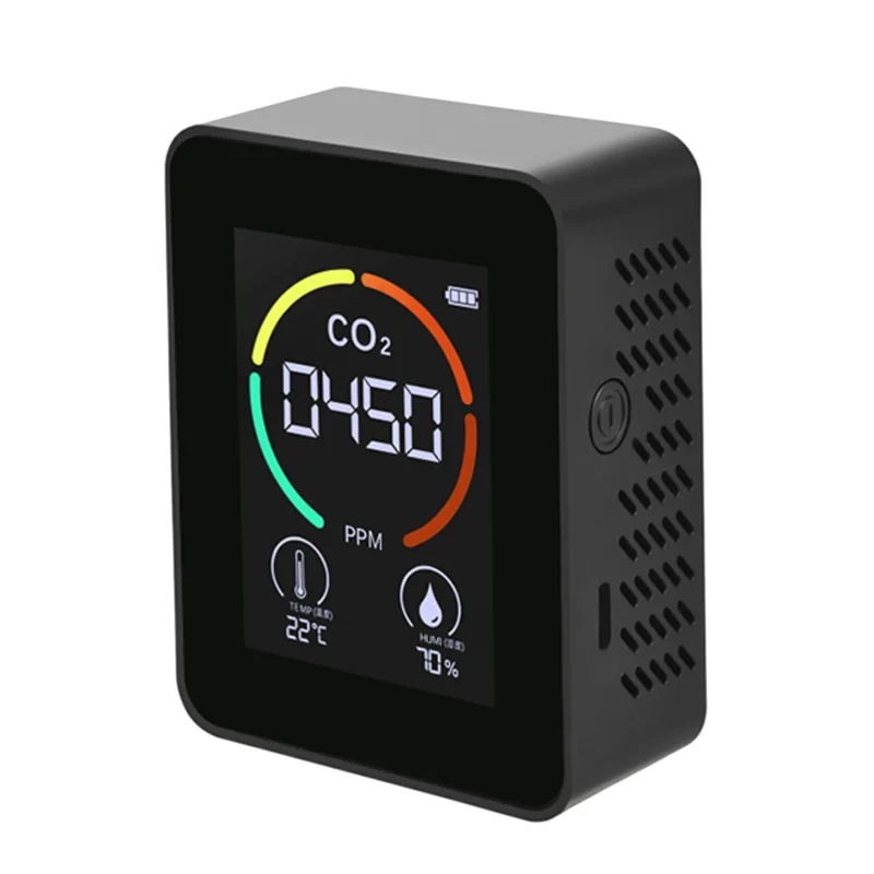 3-in-1 Air Quality CO2 Detector - Carbon Dioxide, Agricultural Greenhouse Gas, and Air Quality Tester