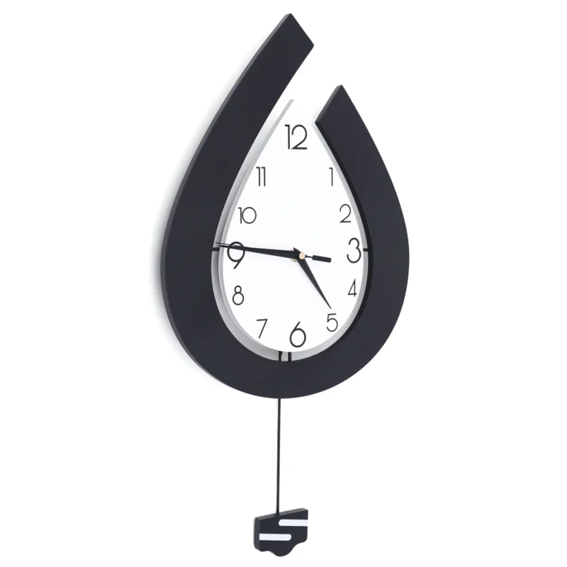 LOYALHEARTDY Modern Swing Wall Clock – Silent Pendulum Clocks, Teardrop Shape, Large Living Room Decor - Image 3