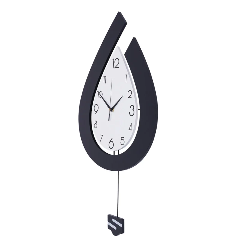 LOYALHEARTDY Modern Swing Wall Clock – Silent Pendulum Clocks, Teardrop Shape, Large Living Room Decor - Image 2