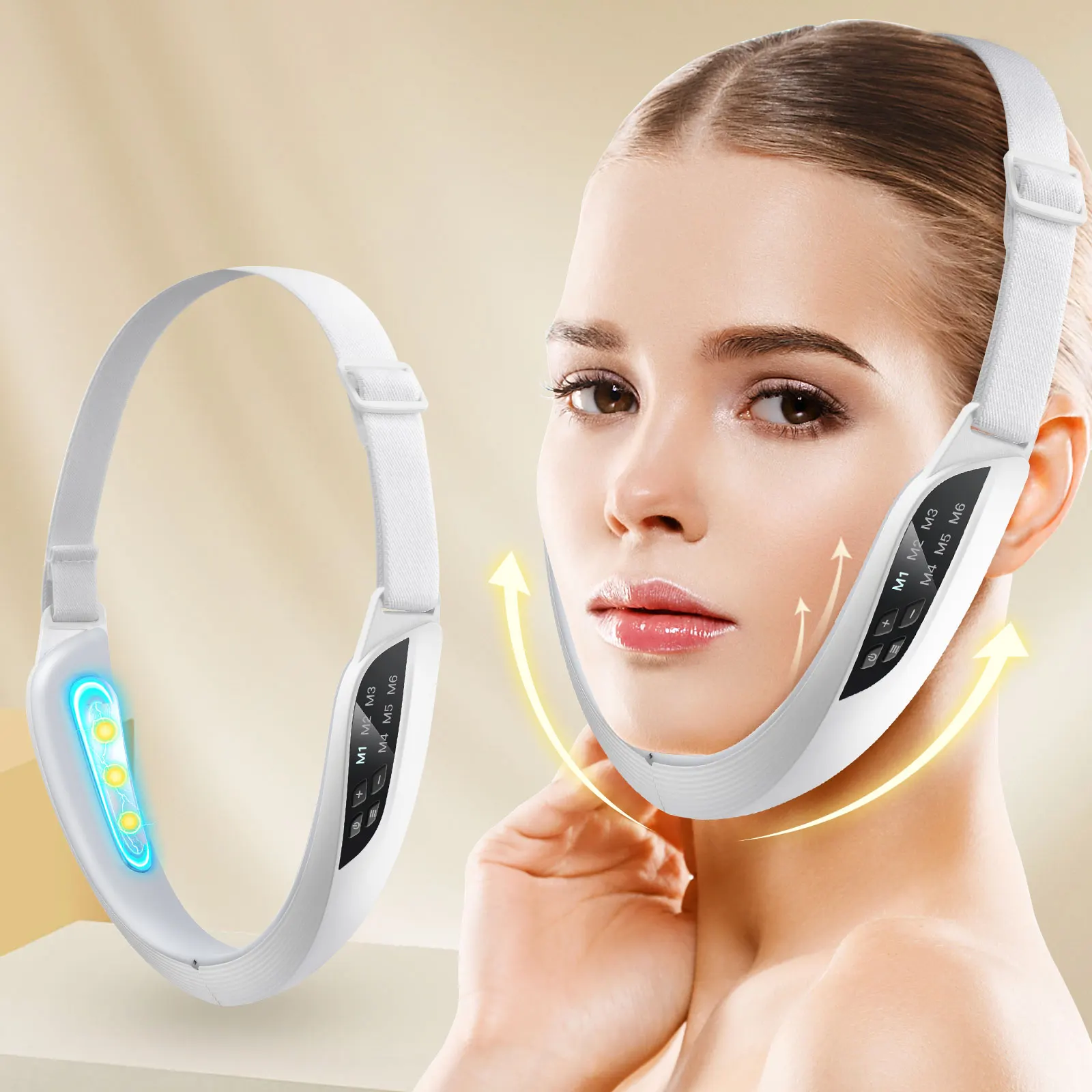 Electric V Face Lifting Beauty Device 6 Micro-current Firming Facial Massager
