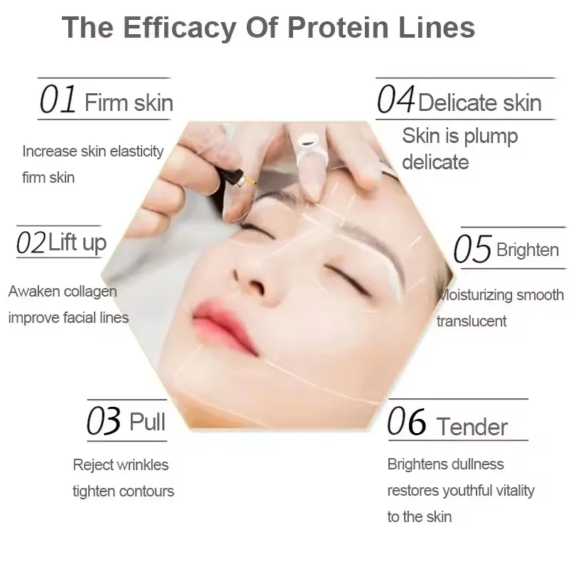 Soluble Face Lifting Threads Collagen Facial Essence – Protein Peptide Gold Silk Wire Face Serum for Firming Skin - Image 4