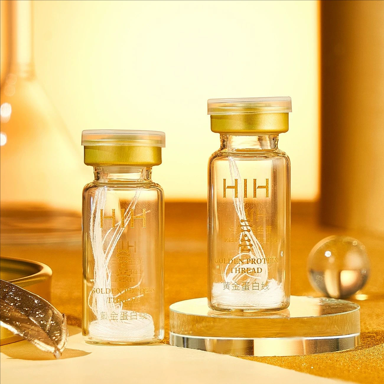 Soluble Face Lifting Threads Collagen Facial Essence – Protein Peptide Gold Silk Wire Face Serum for Firming Skin - Image 16