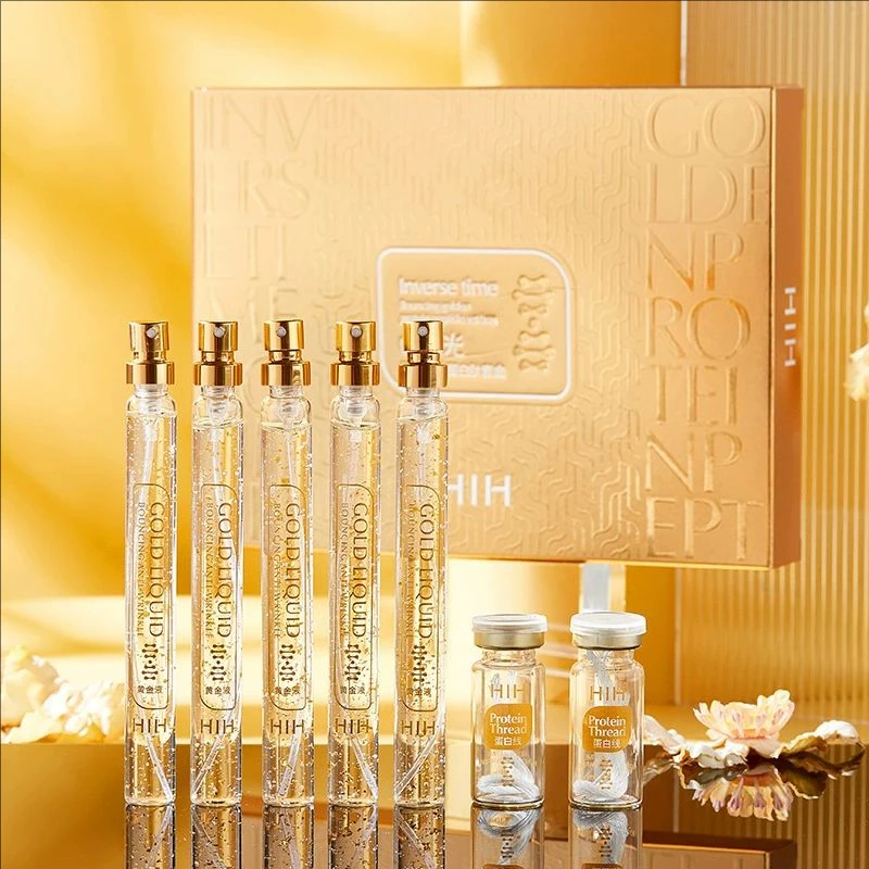Soluble Face Lifting Threads Collagen Facial Essence – Protein Peptide Gold Silk Wire Face Serum for Firming Skin - Image 6