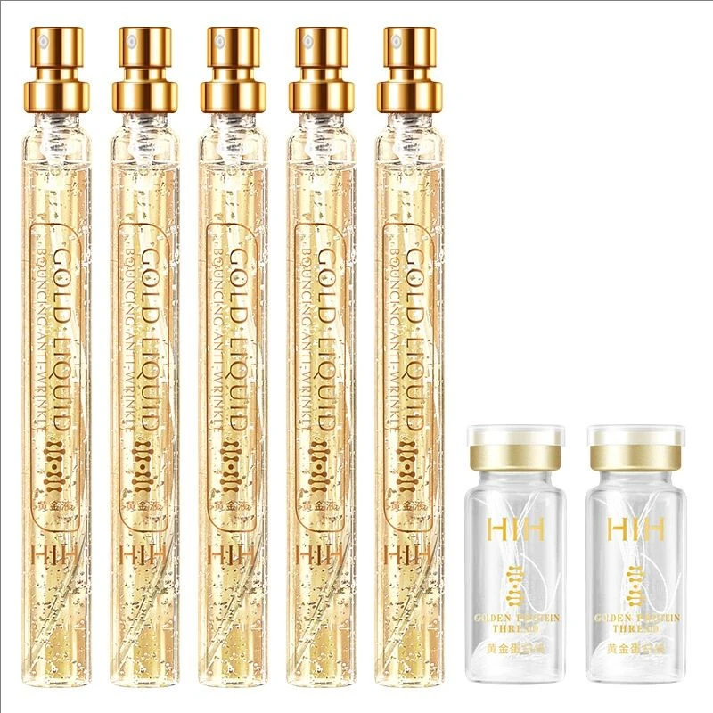 Soluble Face Lifting Threads Collagen Facial Essence – Protein Peptide Gold Silk Wire Face Serum for Firming Skin - Image 12