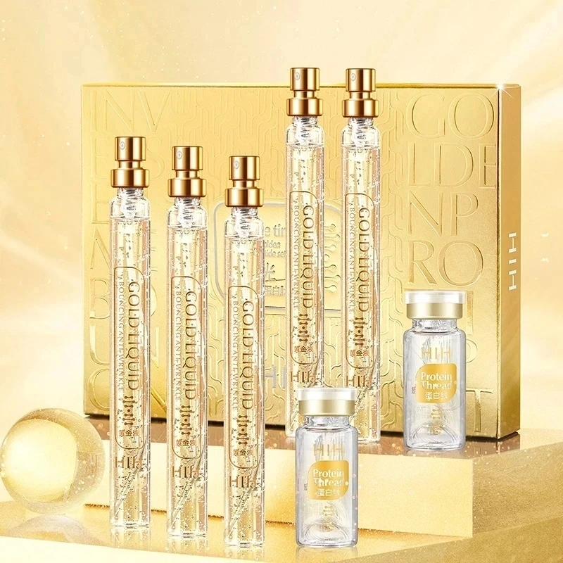 Soluble Face Lifting Threads Collagen Facial Essence – Protein Peptide Gold Silk Wire Face Serum for Firming Skin - Image 11