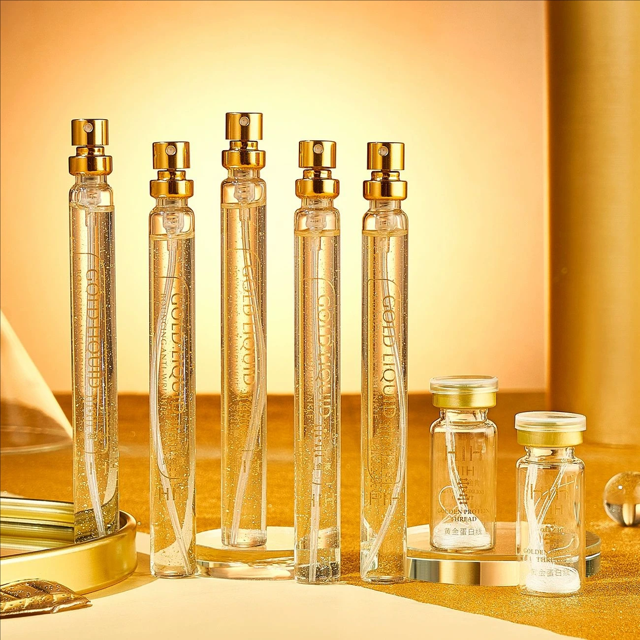 Soluble Face Lifting Threads Collagen Facial Essence – Protein Peptide Gold Silk Wire Face Serum for Firming Skin - Image 10