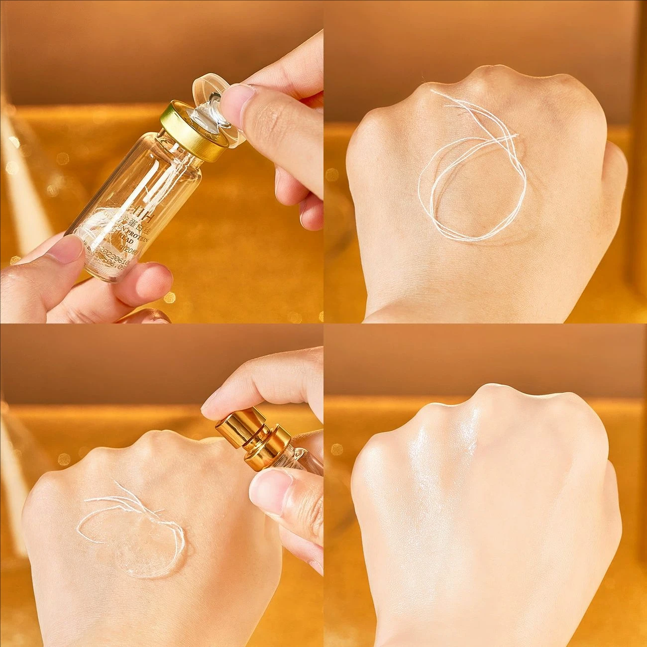 Soluble Face Lifting Threads Collagen Facial Essence – Protein Peptide Gold Silk Wire Face Serum for Firming Skin - Image 15